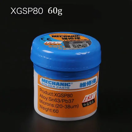 Паяльная паста механик XG-50 Sn63/Pb37 флюс паяльной пасты Средний Температура для нанесения паяльной пасты на печатные платы Мобильный ремонт телефона pcb - Цвет: 60g