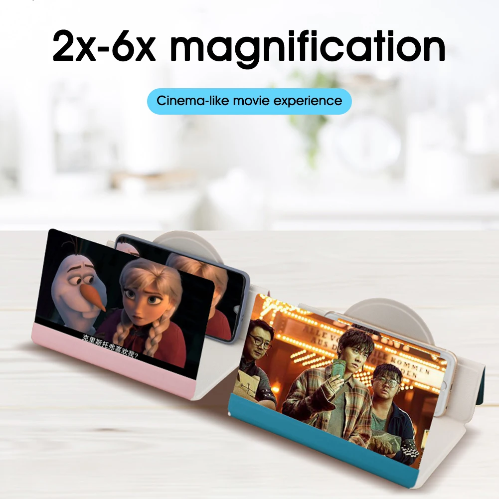 

NEW 3D Screen Amplifier Mobile Phone Magnifying Glass HD Stand For Video Folding Screen Enlarged Eyes Protection Foldable Holder