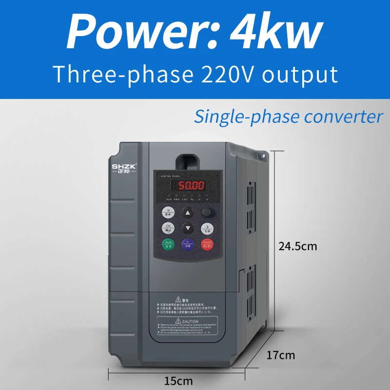 VFD инвертор 4 кВт 1 PH 220 В вход и 3 выход SHZK ZK880 Векторный Преобразователь частоты для