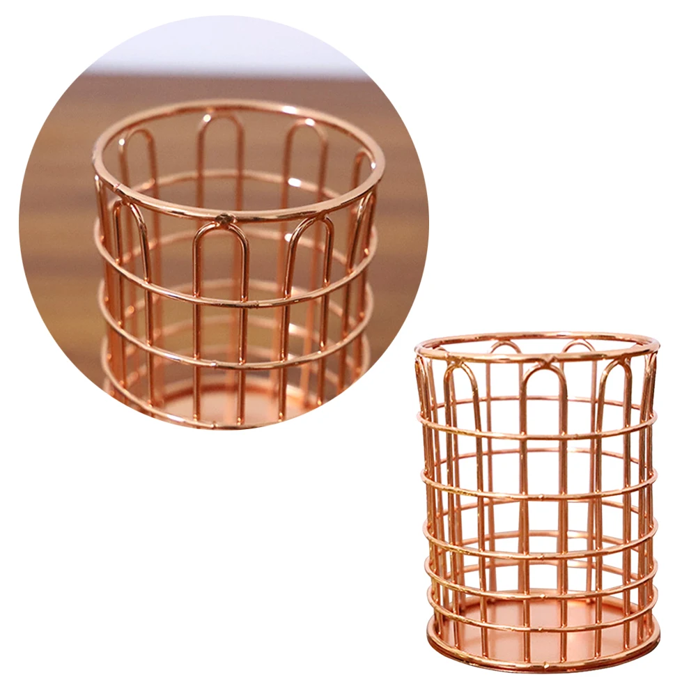 Rose Gold Держатель щеток для макияжа стойка для сушки воздуха Органайзер полка макияж Дерево Футляр для кисточек Косметическая щетка Сушилка Подставка для хранения - Color: Rose Gold