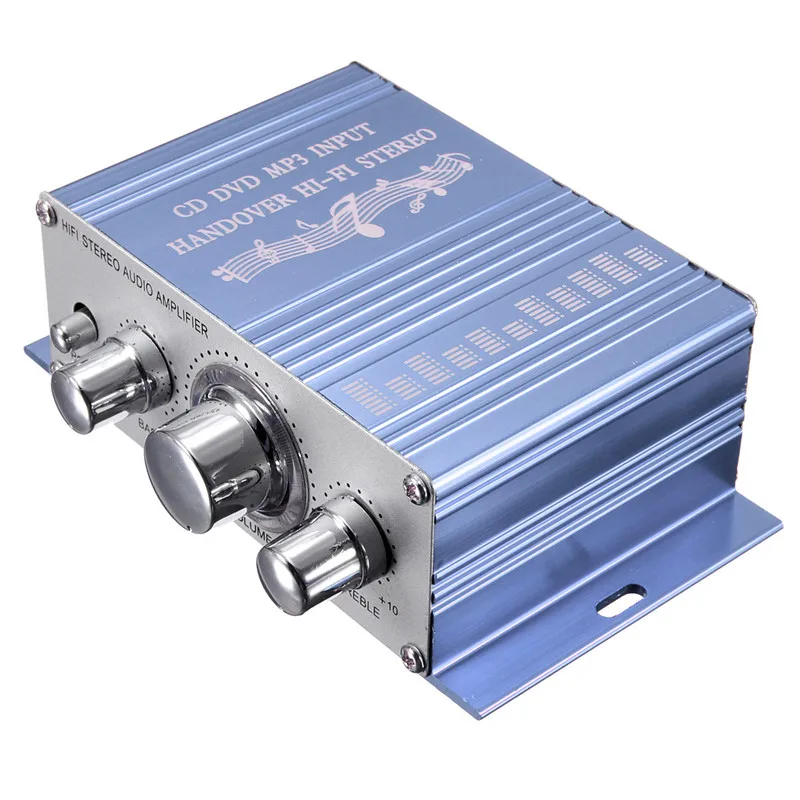 KROAK Mini 20 Вт * HiFi стерео аудио усилитель для автомобиля MP3 FM радио лодка 2 канала DVD