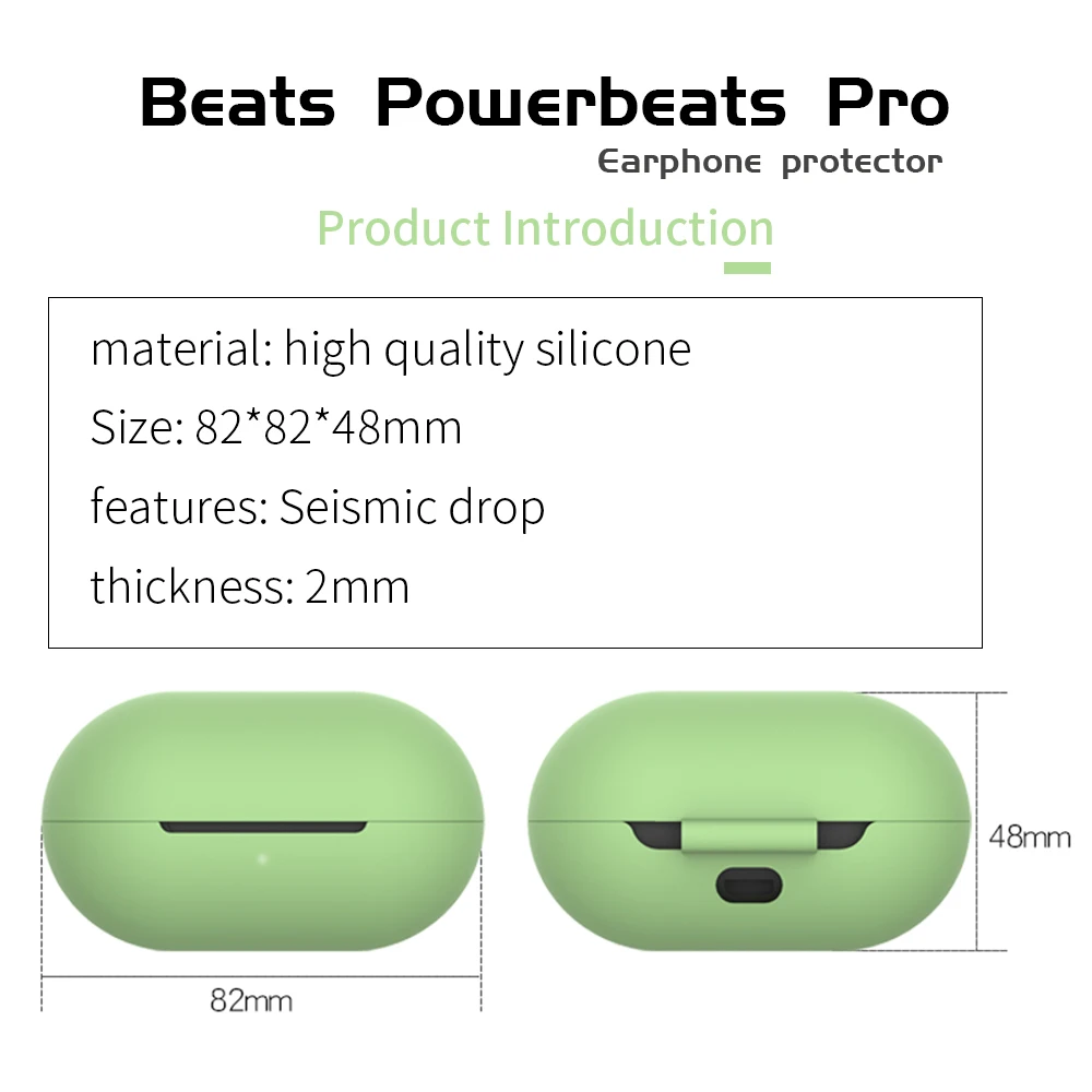 Силиконовый чехол для наушников для Beats Powerbeats Pro, беспроводные Bluetooth спортивные наушники, чехол, чехлы из ТПУ, мягкая зарядная коробка, оболочка
