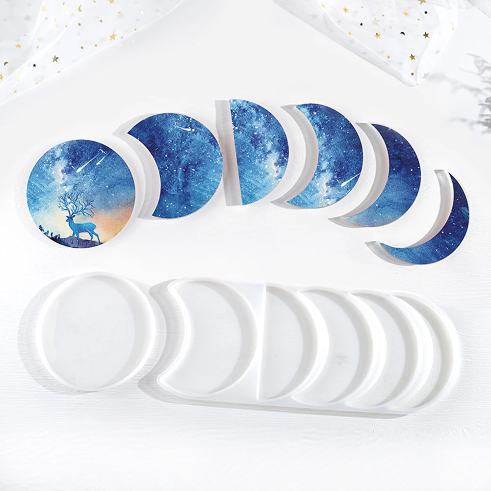 

Eclipse Lunar Handmade Jewelry Making Epoxy Resin Mold Casting DIY Crafts Moon Phase Gift Home Decor Wall Hanging Pendant