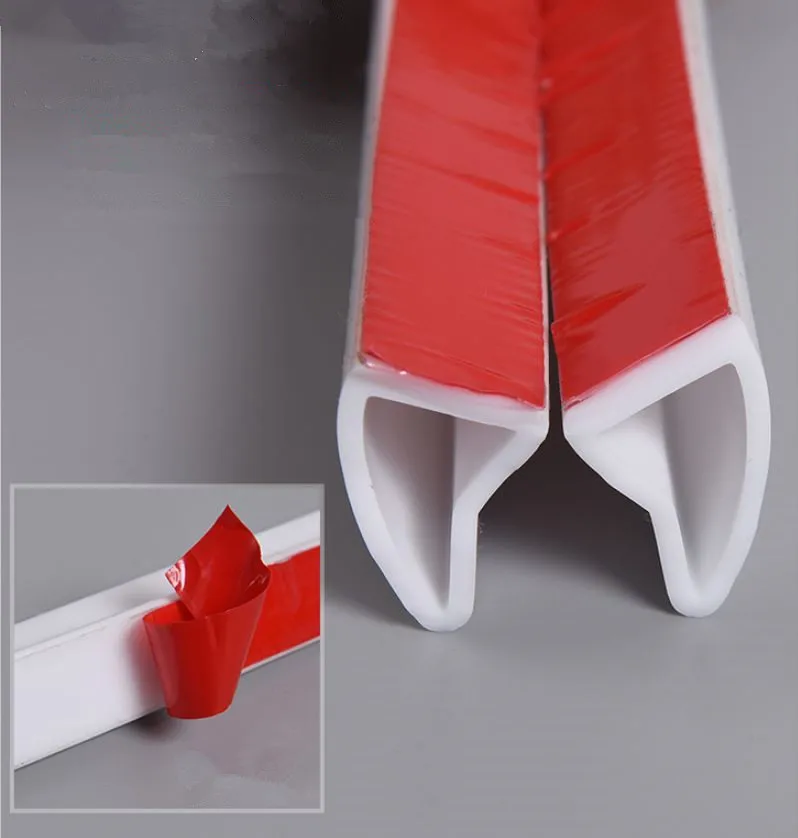 Силиконовая уплотнительная лента белый складной порог для душа барьер и