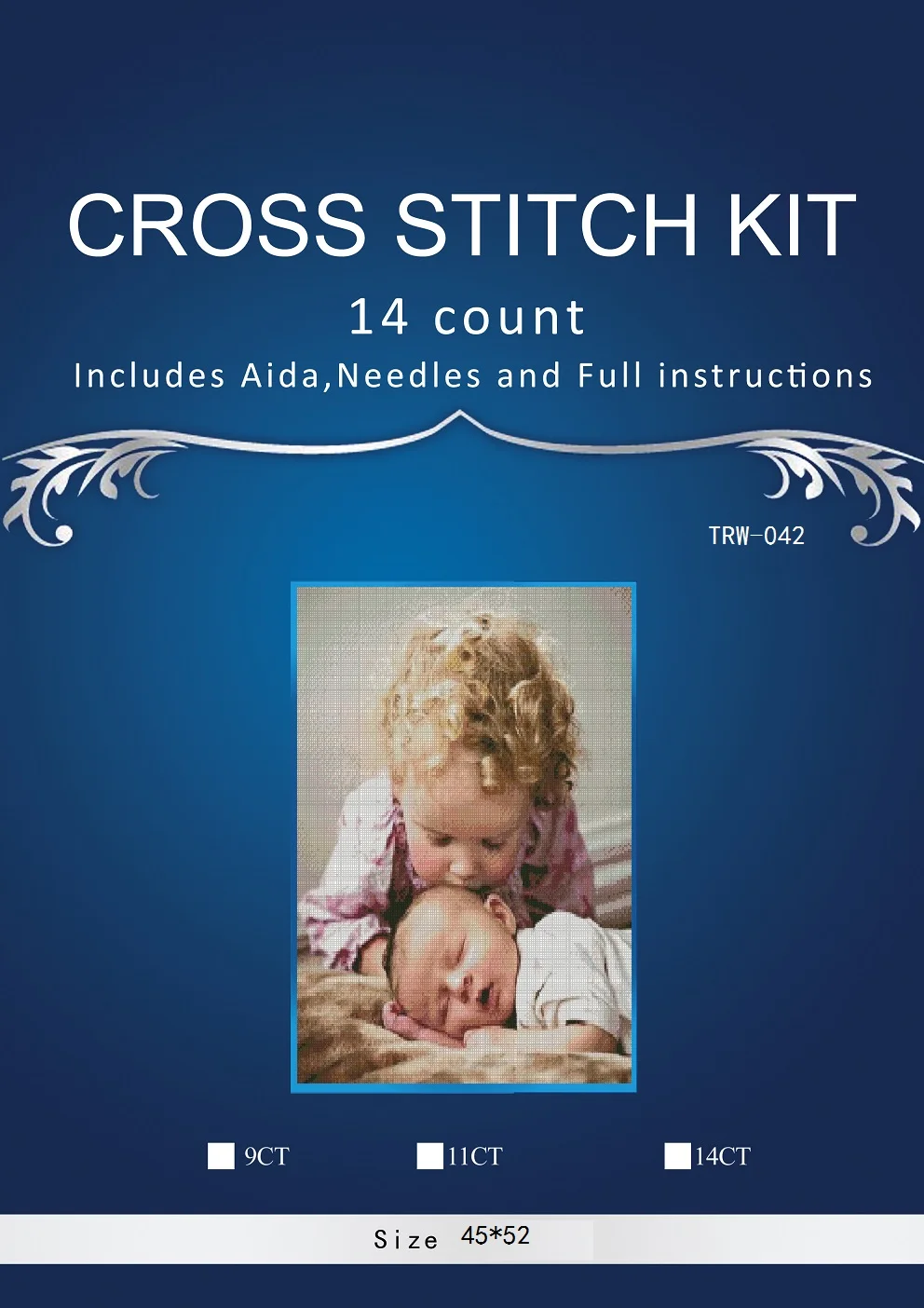 

new Embroidery Counted Cross Stitch Kits Needlework Crafts 14 ct DMC Color DIY Arts Handmade Decor Girl with sleeping baby