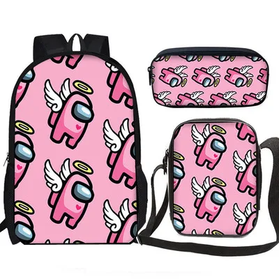 

IVYYE 1Sets Among Game Anime Backpacks Rucksacks Cartoon Casual Backpack School Bags Knapsack Unisex Gifts New