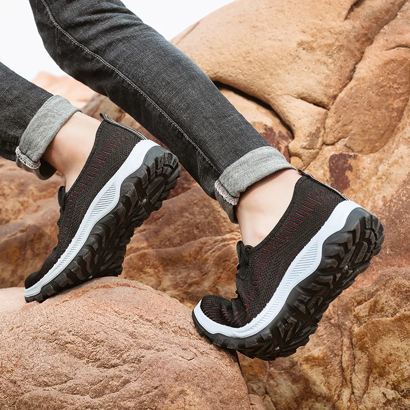 

Hiking Rock Climbing Sneakers Men Shoes Non-slip Outdoor Sports Trekking Trails Sneakers Breathable Light Walking Footwear Man