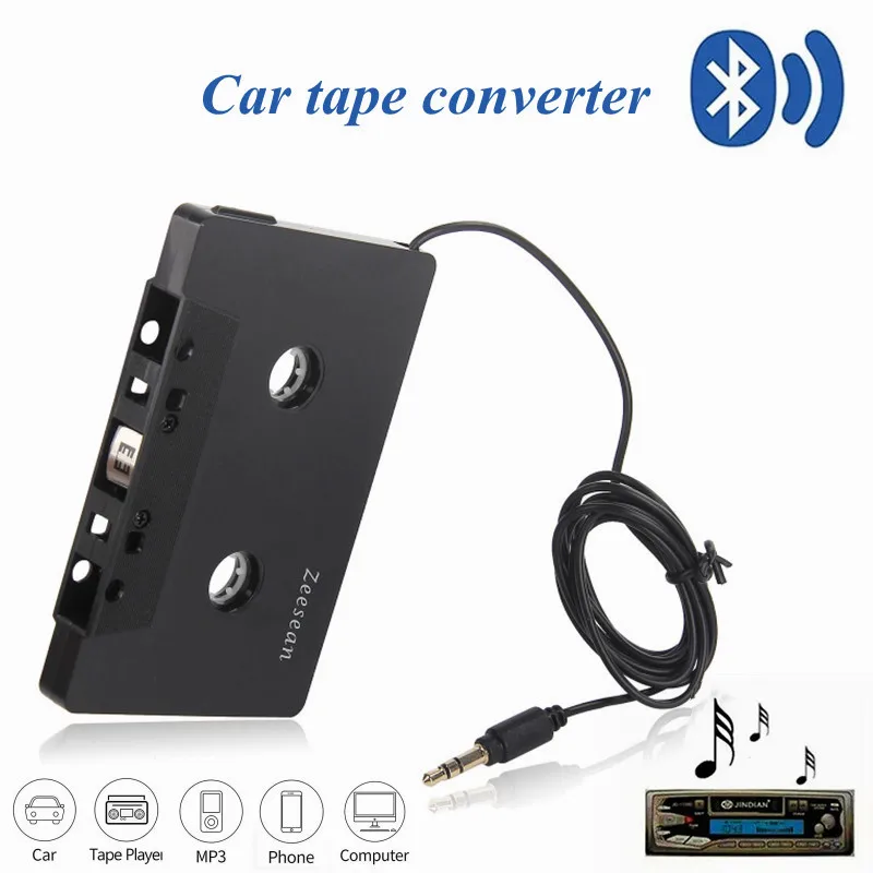 dual channel car converter cassette 3 5mm tape box bluetooth audio adapter mp3 mp4 cd md computer phone recorder player car part free global shipping