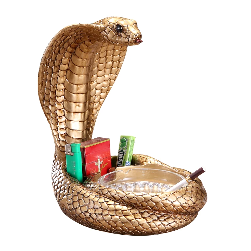 Европейская пепельница со змеиным узором стойка для хранения украшений