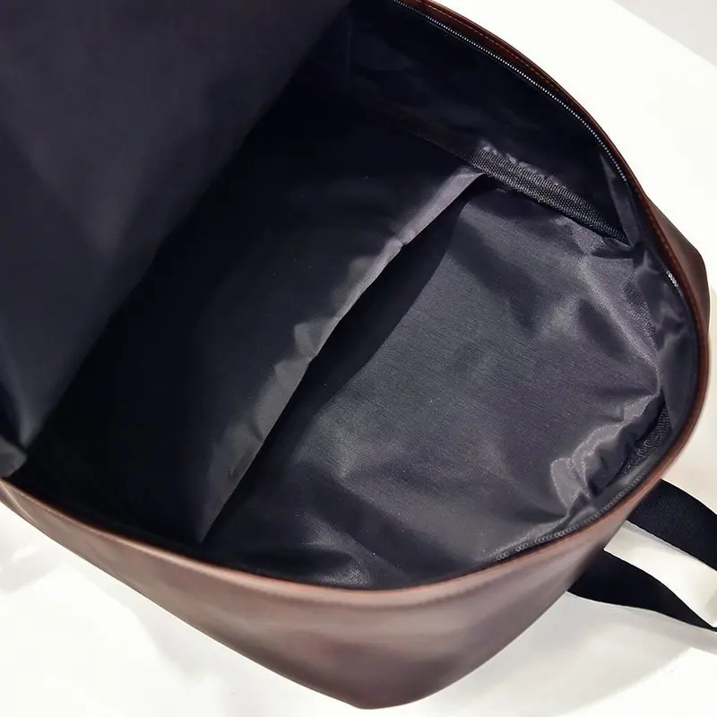 

OUBDAR 2021 New Men Backpack Leather School Backpack Bag Fashion Waterproof Travel Bag Casual Leather Book Women Bag Male Girl