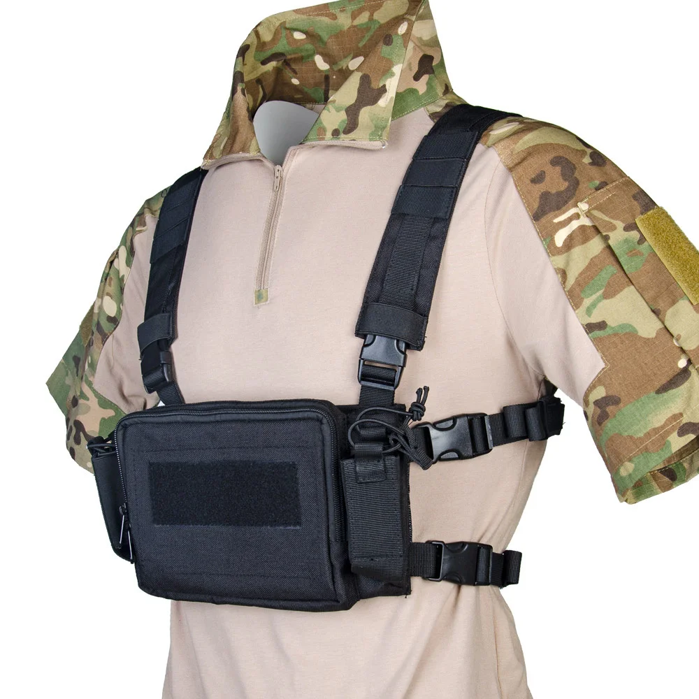 

Tactical Hunting Vest Chest Rig H Harness 1000D Nylon Rifle Pistol 5.56 Magazine Pouch Insert CRX Hunting Airsoft Accessories