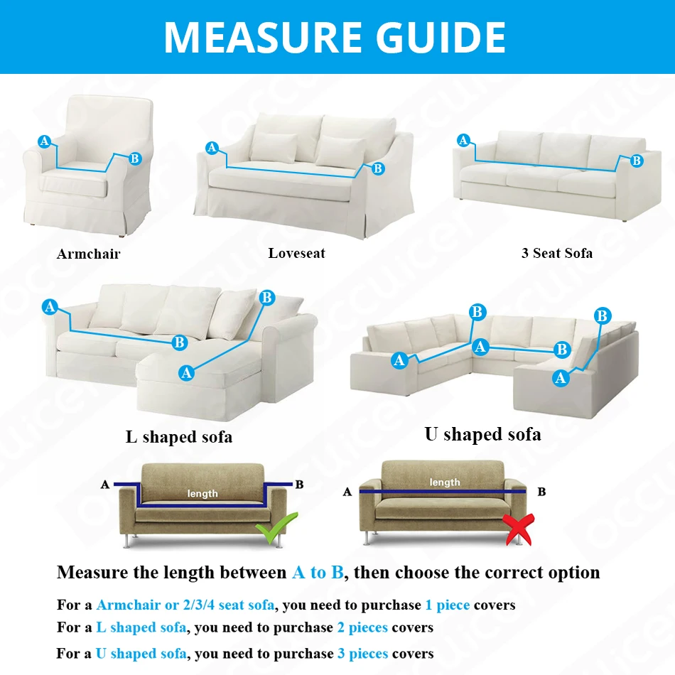 New Elastic Cover for Sofa Living Room Couch Stretch Slipcover Furniture Canape Cotton | Дом и сад