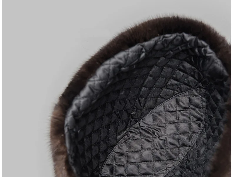

Mink Fur hat Real fur cap Men's Mink fur hat Winter 2 colors Wholesale