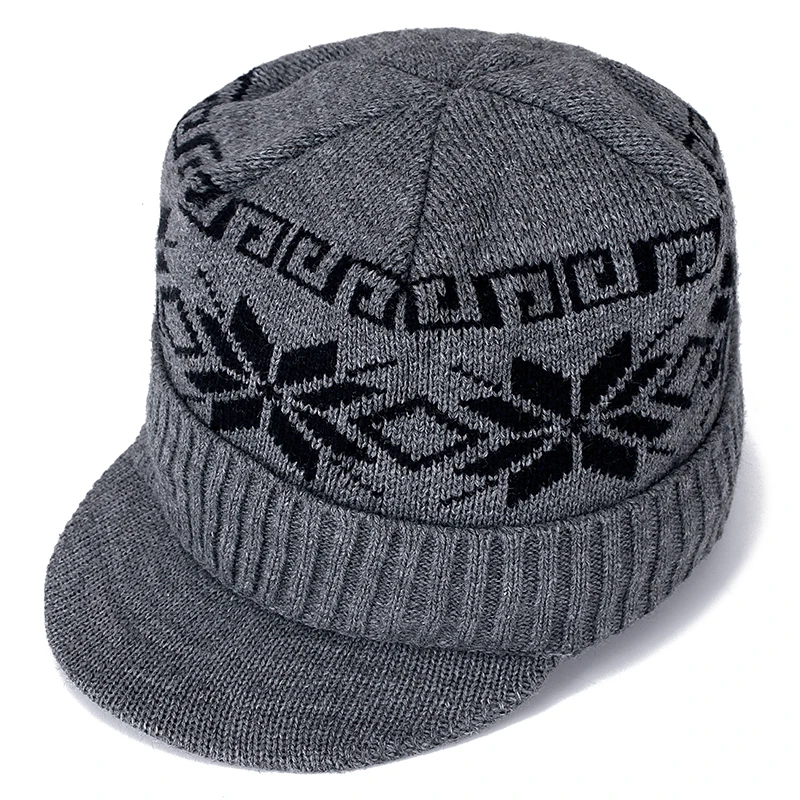 Высококачественные хлопковые зимние шапки с меховыми полями Skullies Beanies, шапка для мужчин и женщин, шерстяные шапки, маска Gorras Bonnet, вязаная шапка