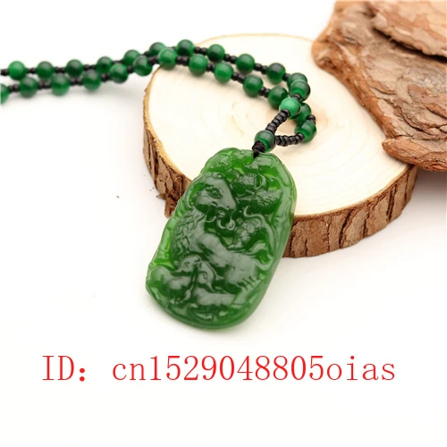 Натуральный зеленый китайский нефритовый кулон из овечьей шкуры ожерелье модное очарование жадеит