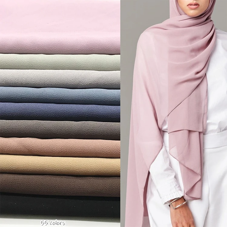 

chiffon hijab women plain bubble chiffon scarf hijab wrap printe solid color shawls headband muslim hijabs scarves scarf