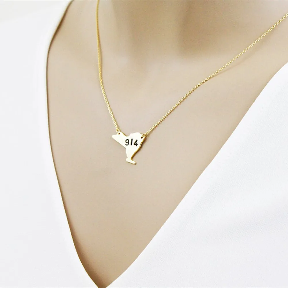 Ожерелье с картой на заказ модные ювелирные изделия из нержавеющей стали