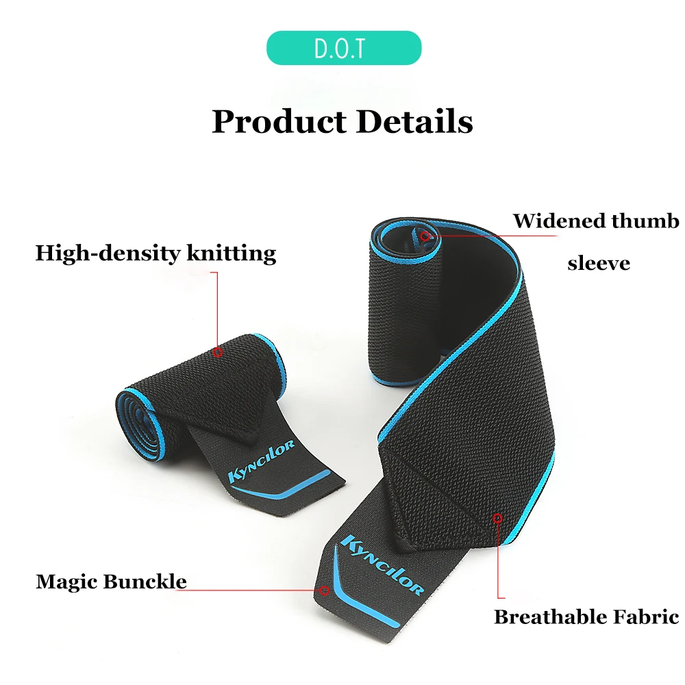 Регулируемый спортивный наручный бандаж D.O.T для поддержки запястья ремешок