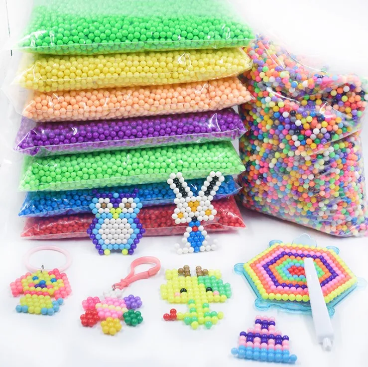 

500Pcs/Set 30 Colors 5mm Water Beads Spray Perler Aqua Magic beads Educational perlen Puzzles Accessories for Children Toys