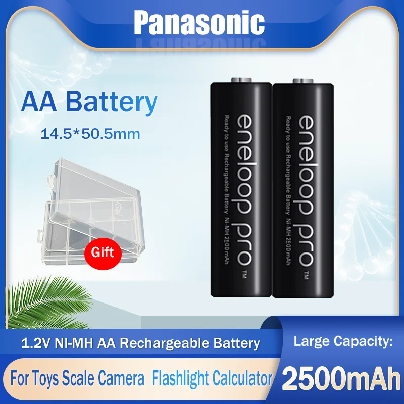 1/2 шт. Panasonic Eneloop 1 2 в 2500 мАч Ni-MH AA Аккумуляторная батарея для игрушек фонарика мыши