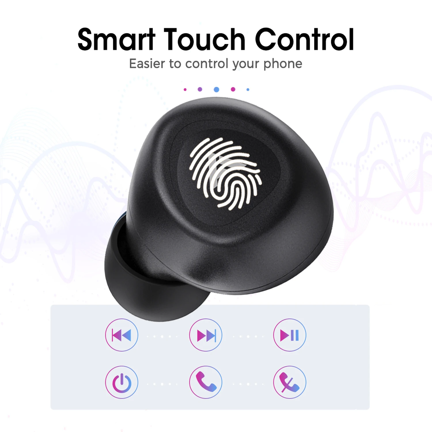 للبيع Anomoibuds AptX اللمس مفتاح Tws سماعة بلوتوث سماعات لاسلكية سماعات السلكية سماعات إلغاء الضوضاء مع الميكروفونات