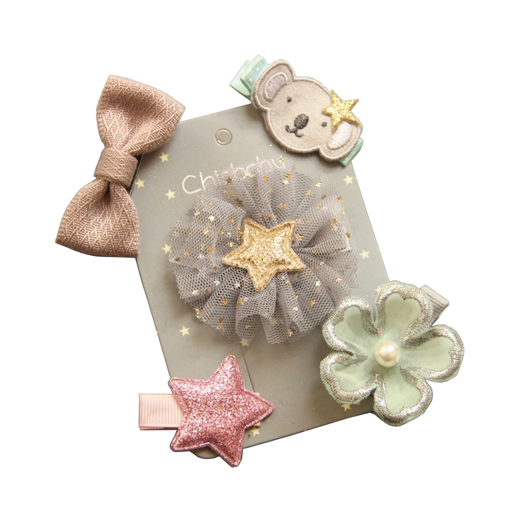 Заколки для волос домашних собак заколки 5 шт. Бант Цветок котенок щенок