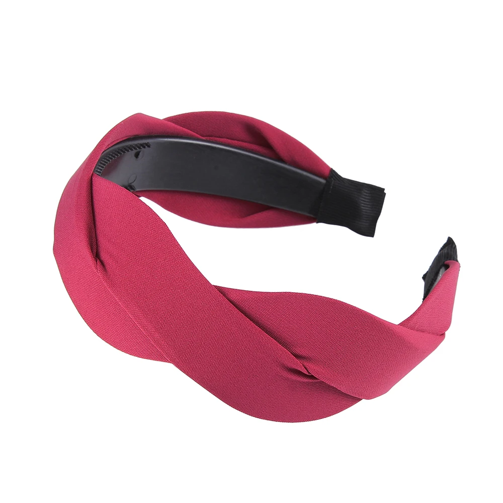 AWAYTR New Fashion Wave Shape Fabric Headband For Women Korean Wild Wide-brimmed Hairband Summer Autumn Ladies Hair Accessories |