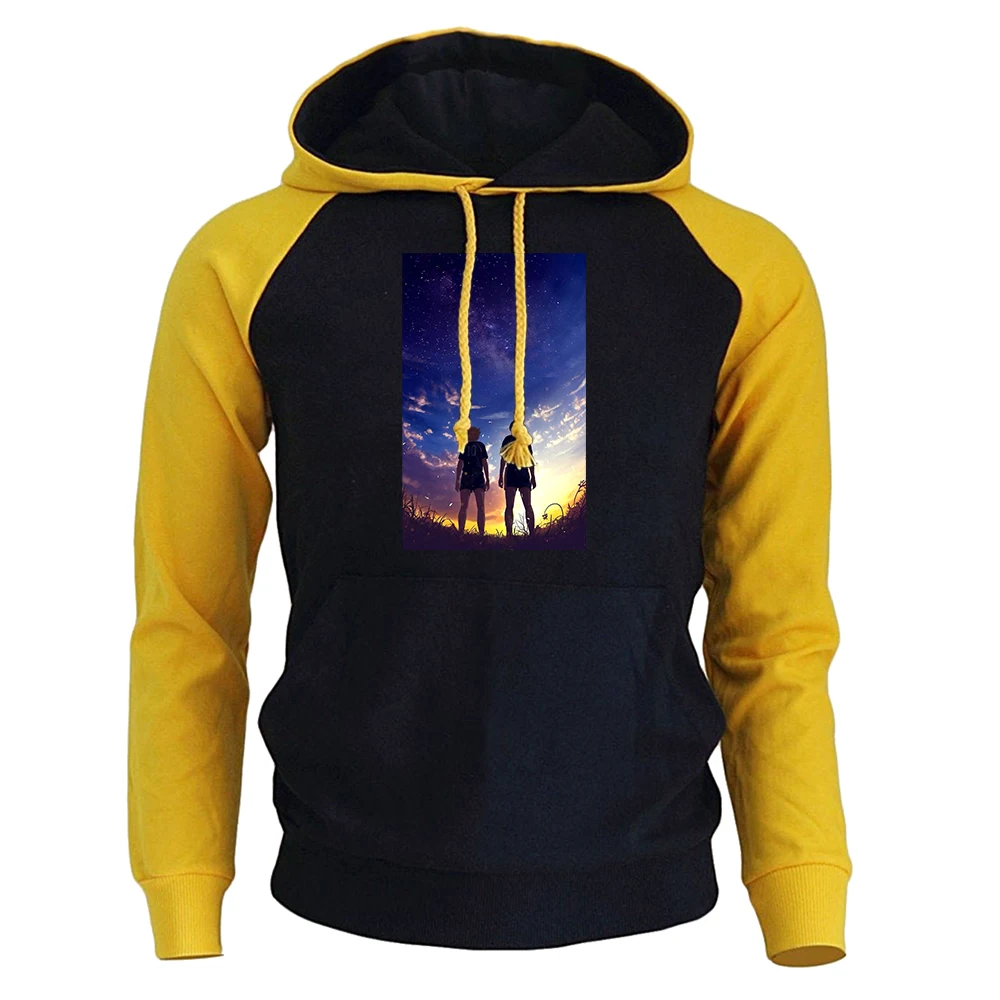 Модные Аниме Толстовка осень-зима 2020 Мужская толстовка флисовый пуловер кошма