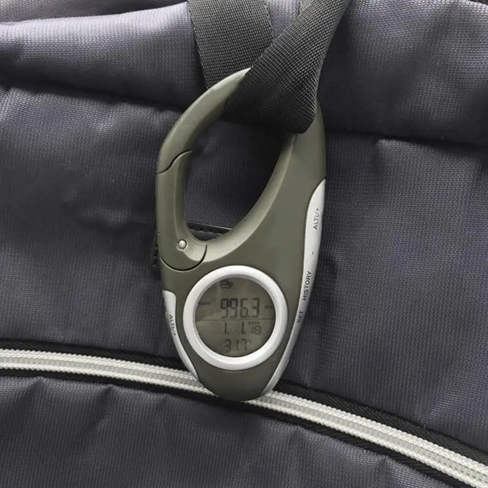 

Electronic Altimeter Carabiner Altimeter Handheld Thermometer Outdoor Fishing Weather Forecast Mode Meter Outdoor Gadget