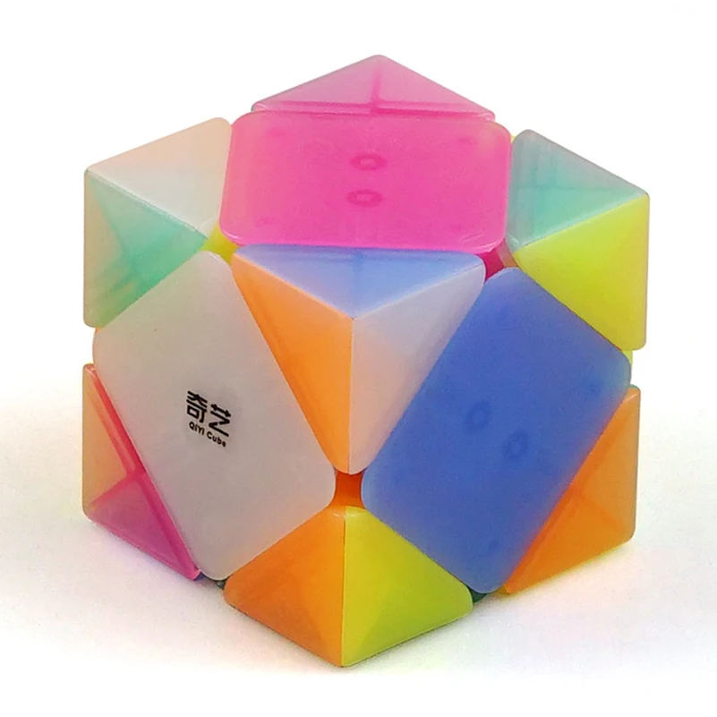 Быстрая доставка Qiyi рубик skew кубик рубика cube магический куб чистый Желе серии