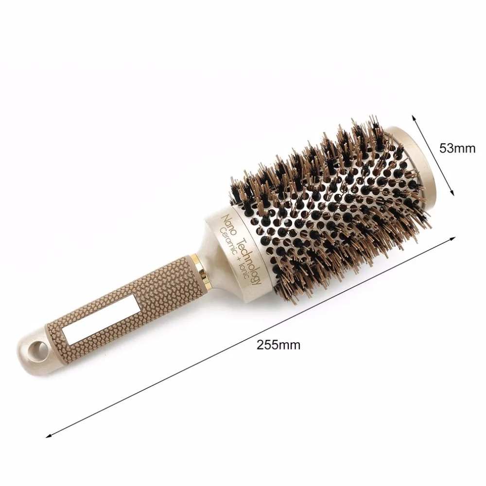 

2018 Ceramic Aluminium Professional Tangle Hair Comb Hair Brush Hairbrush Round Hairdressing Combs For Salon Barber Styling Tool
