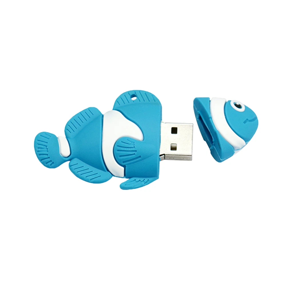 Мультфильм USB флэш-накопитель 256G Клоун Рыба ручка-накопитель 128 ГБ Флешка 64 ГБ 32 ГБ 16 ГБ 8 ГБ 4 ГБ флэш-накопитель USB 2,0 диск памяти USB флешка