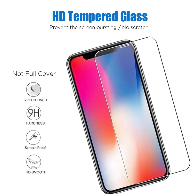 

Screen Protector for iPhone 7 8 6 6S Plus 5 5S Se Tempered Glass for iPhone 11 12 Pro Mini Max X XR XS Max Front Glass