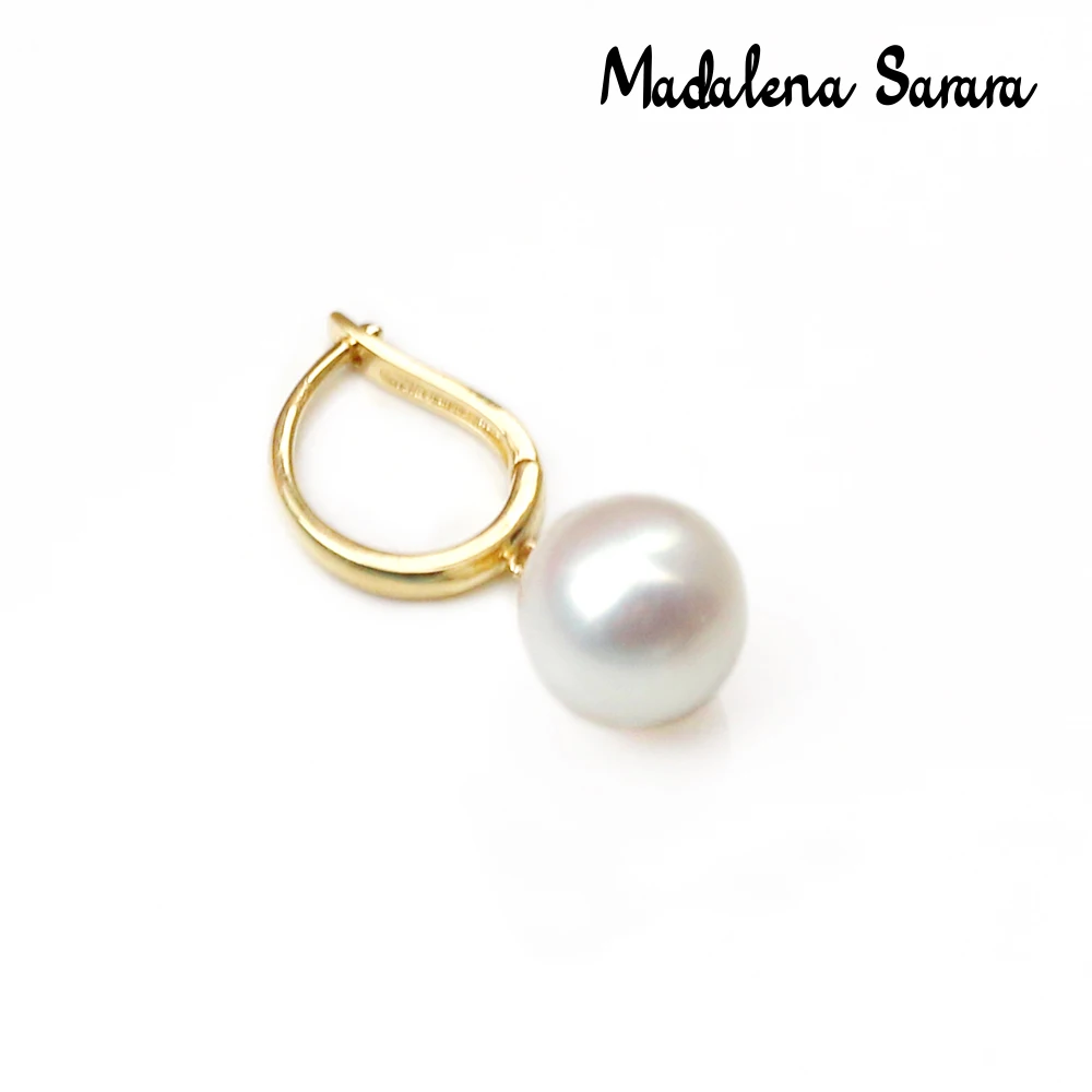 Женские серьги капельки из чистого золота 18 К медальена сережки AU750