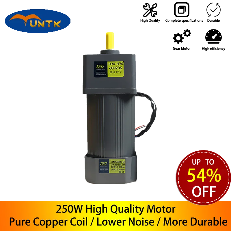 Редуктор электродвигателя с фиксированной скоростью переменного тока 250 Вт 220 В