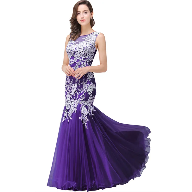 

Robe de Soiree Longue Sexy Sheer Back Royal Blue Mermaid Lace Evening Dress Real Image Cheap Tulle Evening Dresses Long