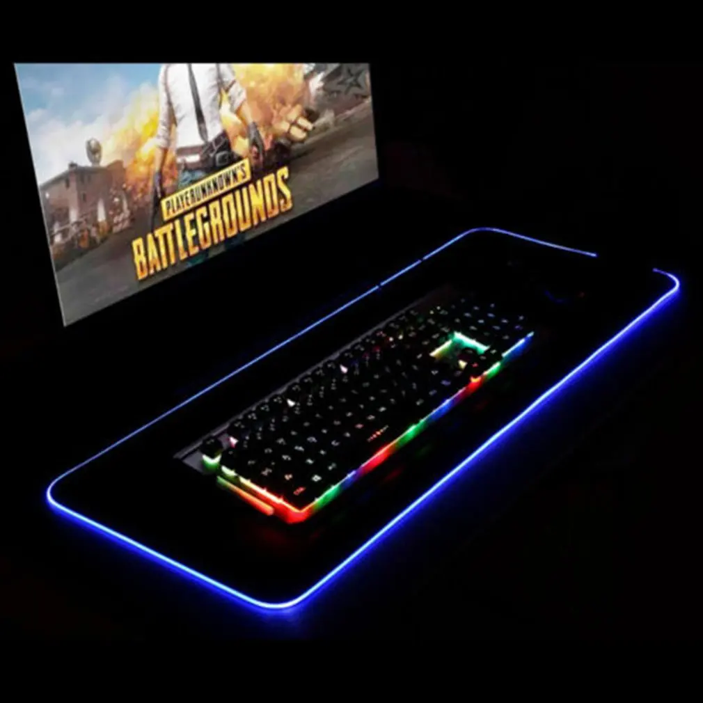 RGB коврик для мыши игровой большой XXL Коврик компьютерной XL геймерский клавиатуры