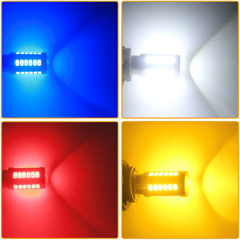2 шт. DC12V 33 SMD 5730 1156 p21w 1157 p21/5 Вт T20 T25 3156 3157 7440 7443 Автомобильный светодиодный