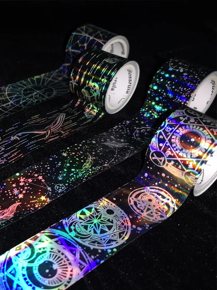 

Bronzing Washi Tape Lot Magic Array Ocean Colorful Black Lipstick Journal Sticker