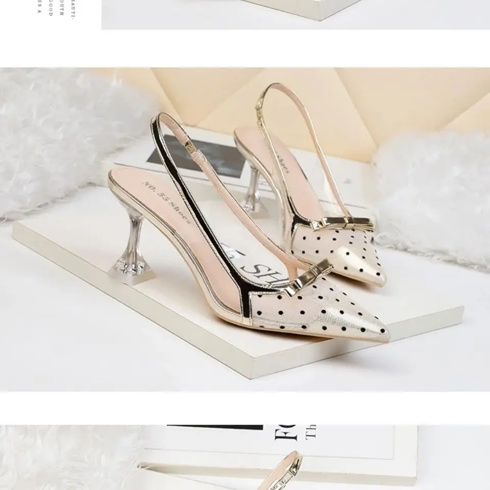 

2021 Slingback Shoes Clear Heels For Women Dress Shoes Womens Fetish High Heels Sexy Fashion Summer Shoes Woman Designer Heels