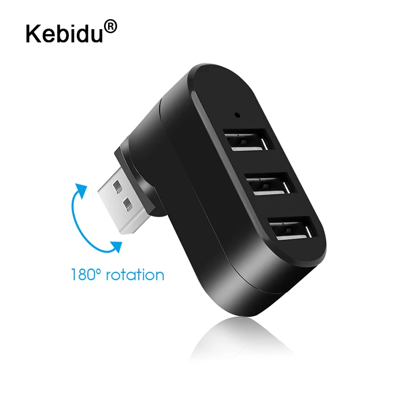 Kebidu 3 Порты док станция USB 2 0 Мини вращаться на разветвитель адаптер для Macbook ПК