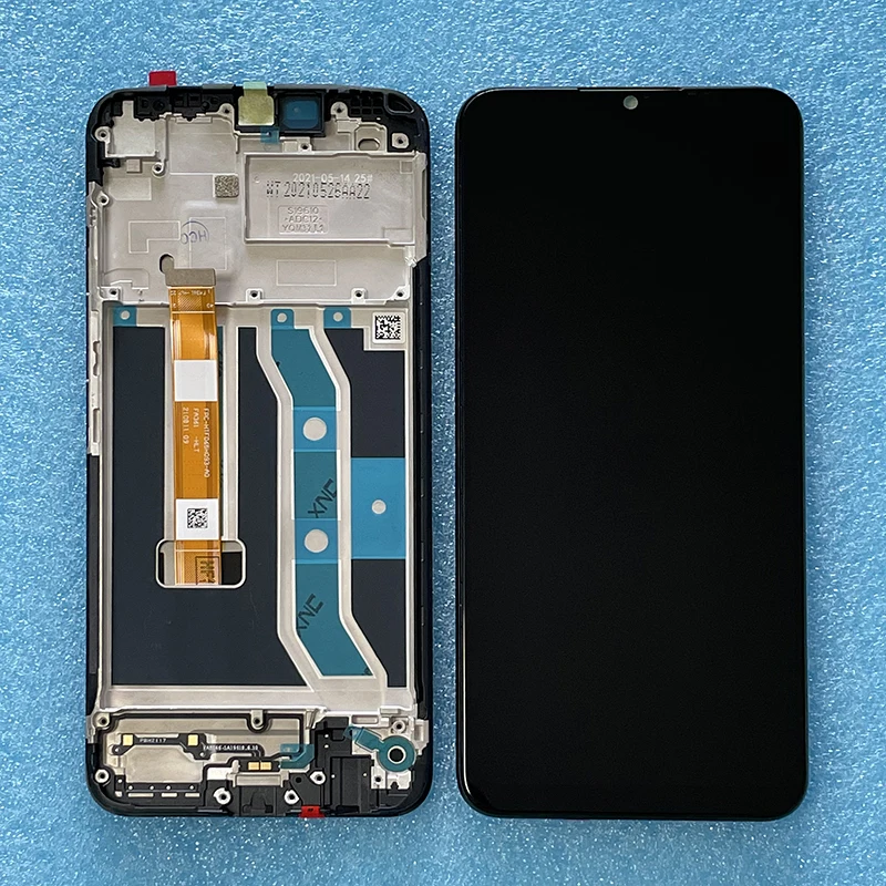 6 5 original new for oppo realme c21y rmx3261 lcd display screen frame touch panel digitizer for realmec21y c21y display free global shipping