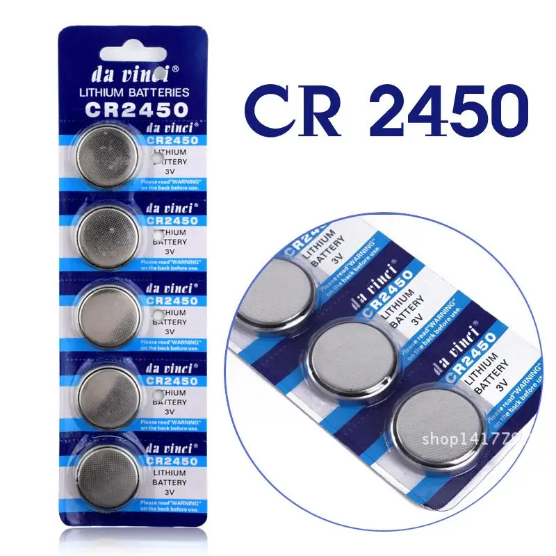 CR2450 Лидер продаж 5 шт. 3 в 2450 литиевые монетные ячейки для светодиодных игрушек