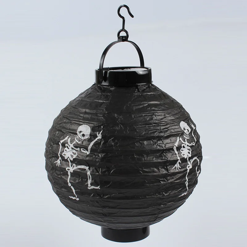 Halloween Pumpkin Lights Glowing Paper Lanterns Portable Four Colors Venue Party Arrangement Props Lighting | Дом и сад