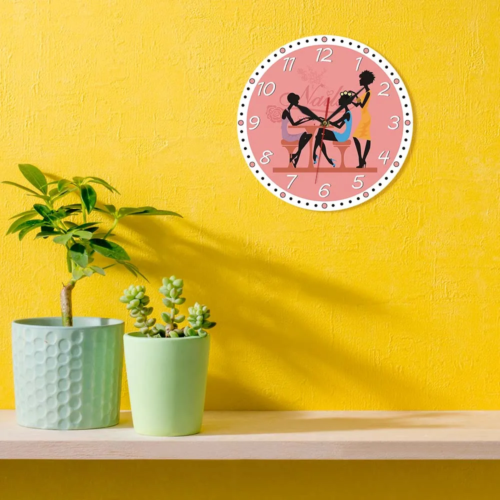 Современные настенные часы с именем парикмахерской на заказ студийный настенный