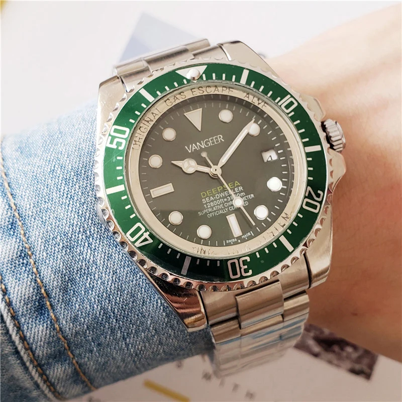 

Top Brand Luxury men's Automatic Wrist Watches Deepsea Water ghost mechanical Watch RLX93 Limitde-edition clock stainless steel