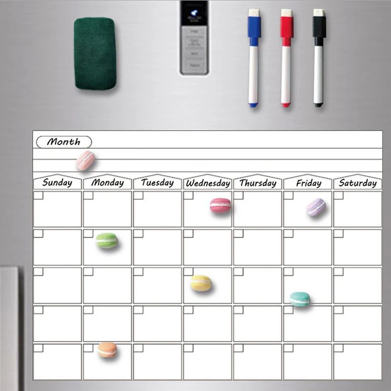 

Magnetic Weekly Planner Fridge Board - Notice Memo Meal Whiteboard Meal Planner