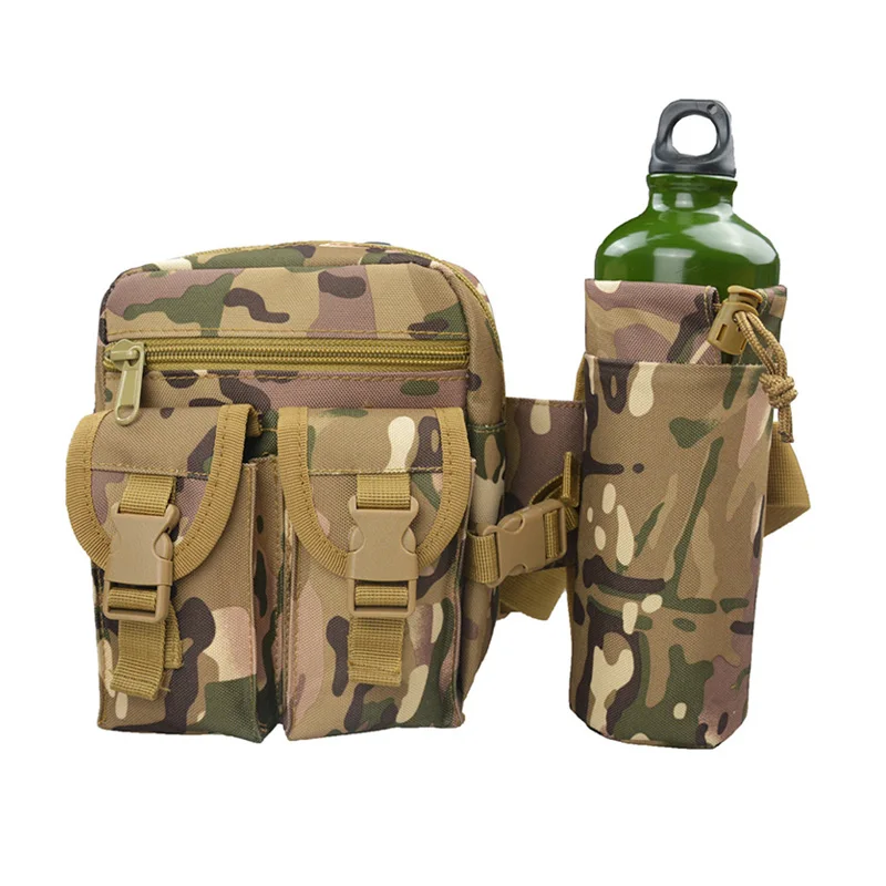 CP Тактическая поясная сумка с сумкой для бутылки воды Molle, военные армейские поясные сумки для активного отдыха, альпинизма, охоты, велоспорта, спорта - Цвет: CP
