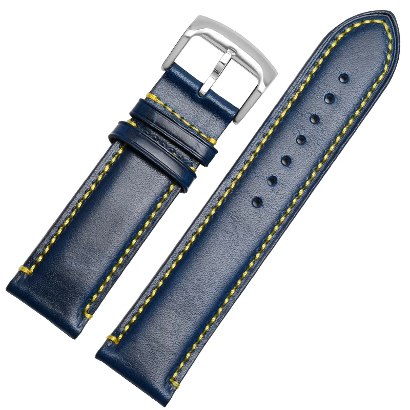 The leather strap is suitable for citizen Blue Angel AT8020 JY8078 second generation aviation Eagle leather 22 23mm