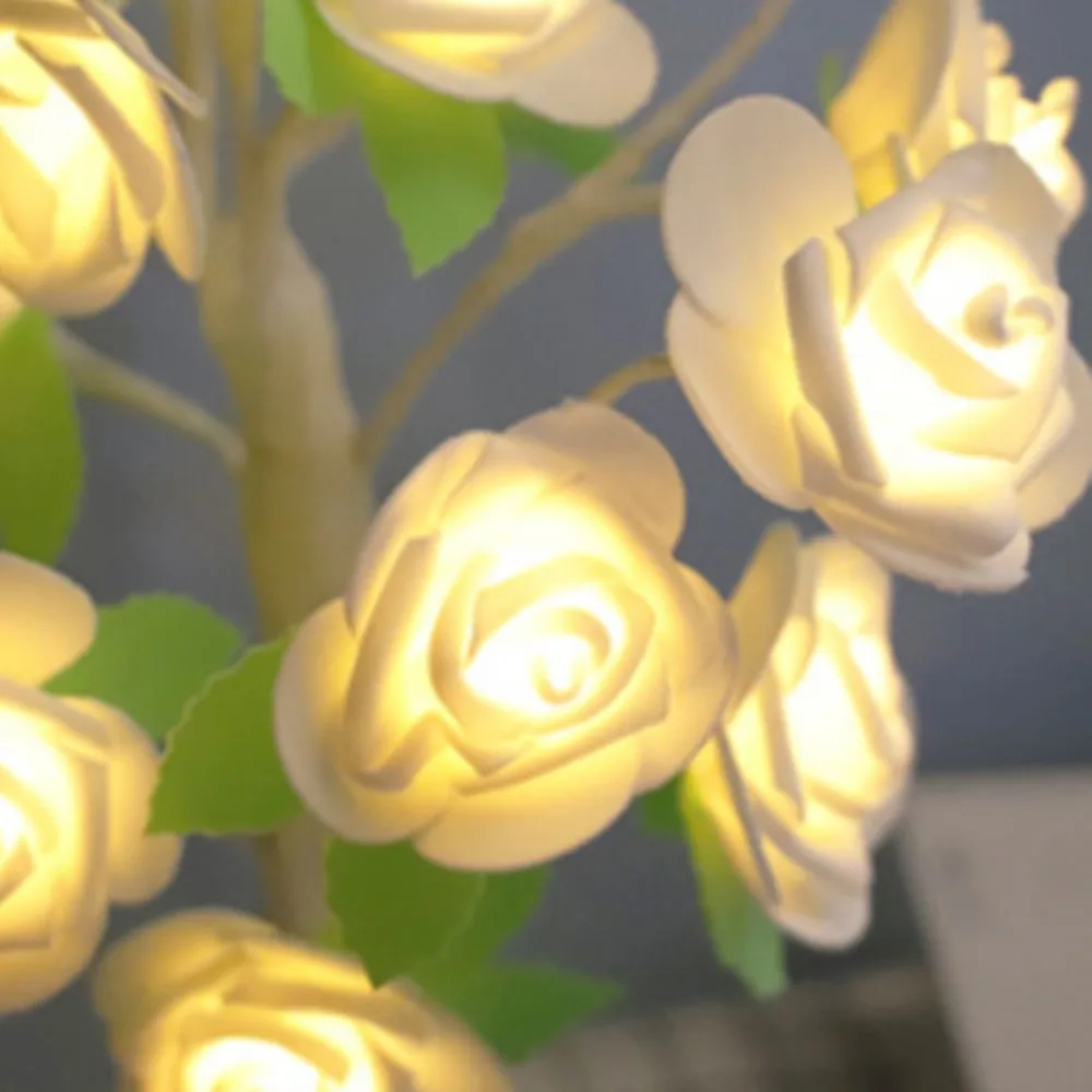 Rose Table Lamp Christmas Valentine Wedding Ins Style Decoration LED Night Light for Home Festival Party Illumination | Дом и сад